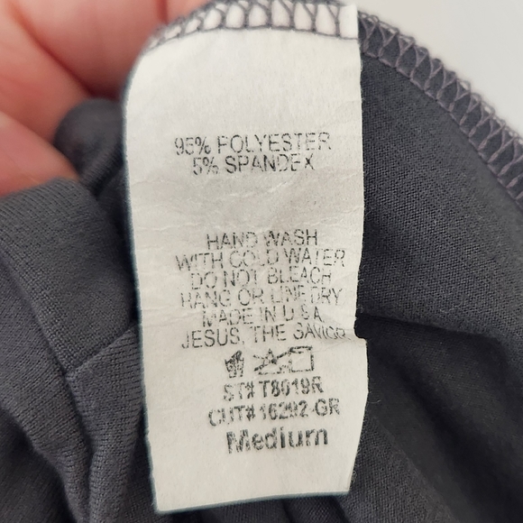 Charcoal V-neck 3/4 Sleeve Dress Ladies Size M - Picture 5 of 5